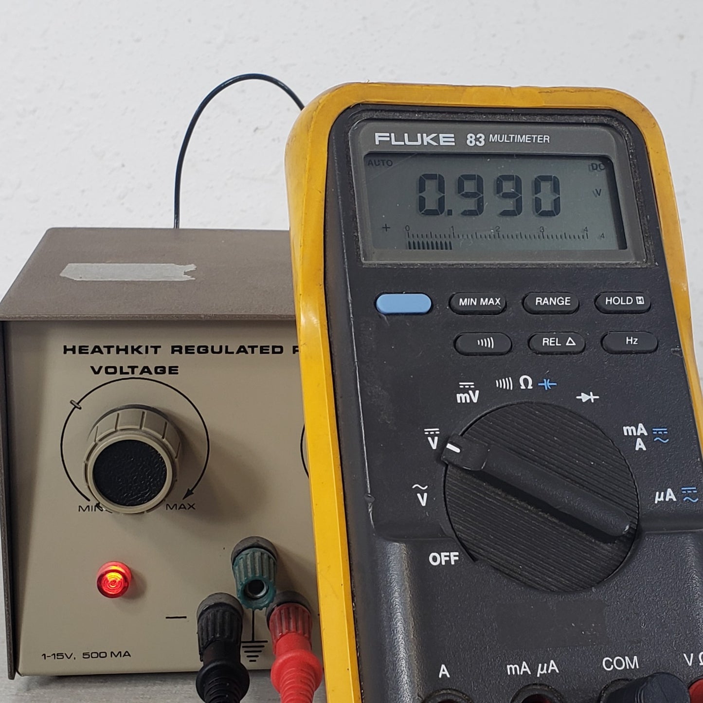 TESTED HEATHKIT IP-18 Regulated DC Power Supply 1-15V 500mA Vintage Bench