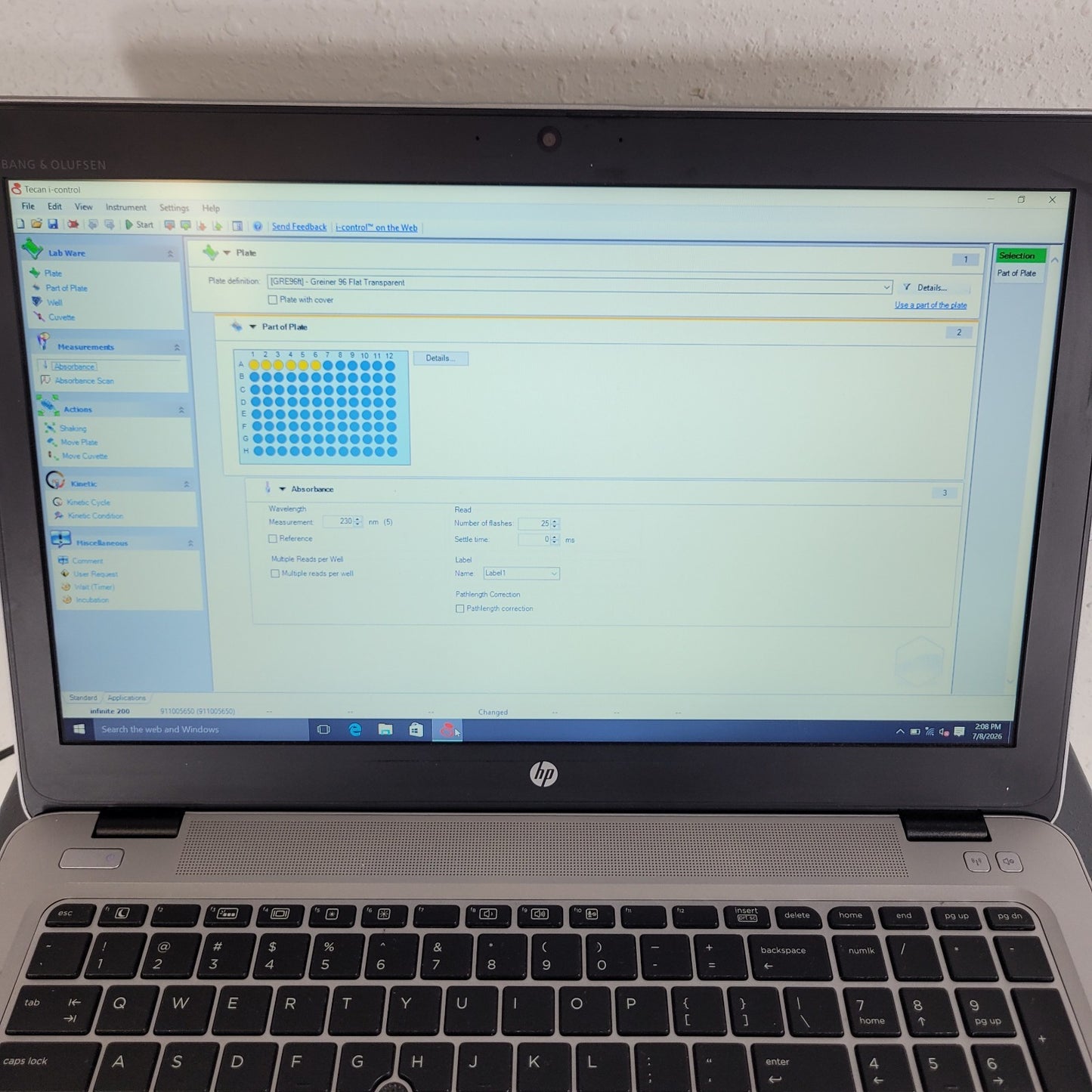 TESTED Tecan Infinite M200 Mono Absorb Plate Reader 30016056 w/ Laptop i-control