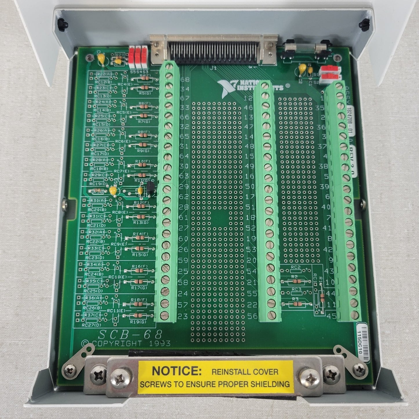 National Instruments SCB-68 Shielded I/O 68 Screw Terminal Connector Block