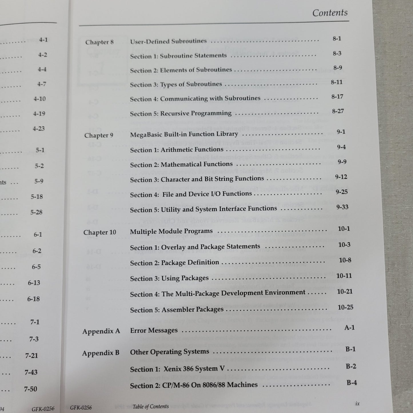 GE Fanuc GFK-0256 MegaBasic PLC Language Reference Programmer's Guide Manual
