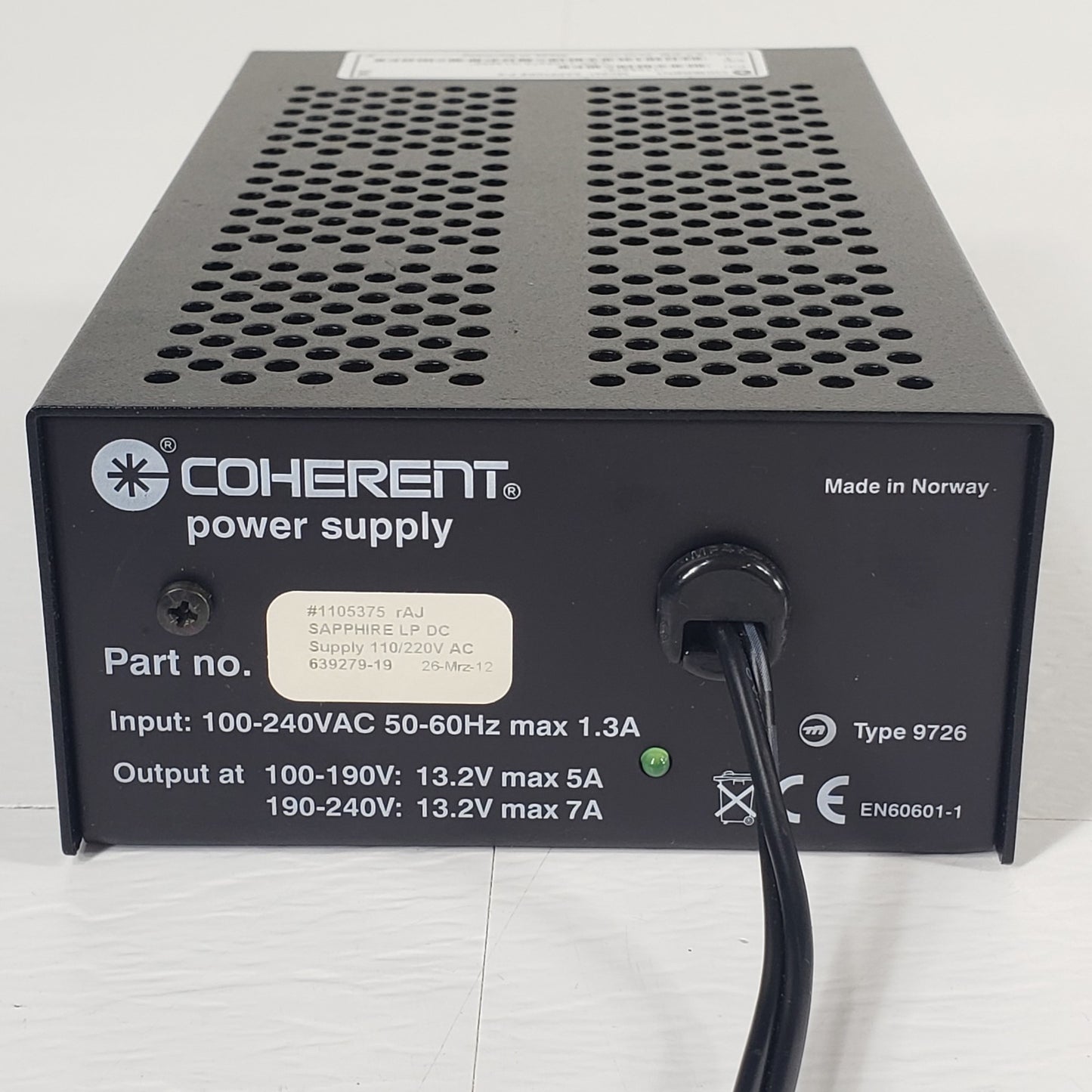 TESTED Coherent Sapphire 561-50 561nm 50mW CW OPSL Laser w/ Controller & PSU