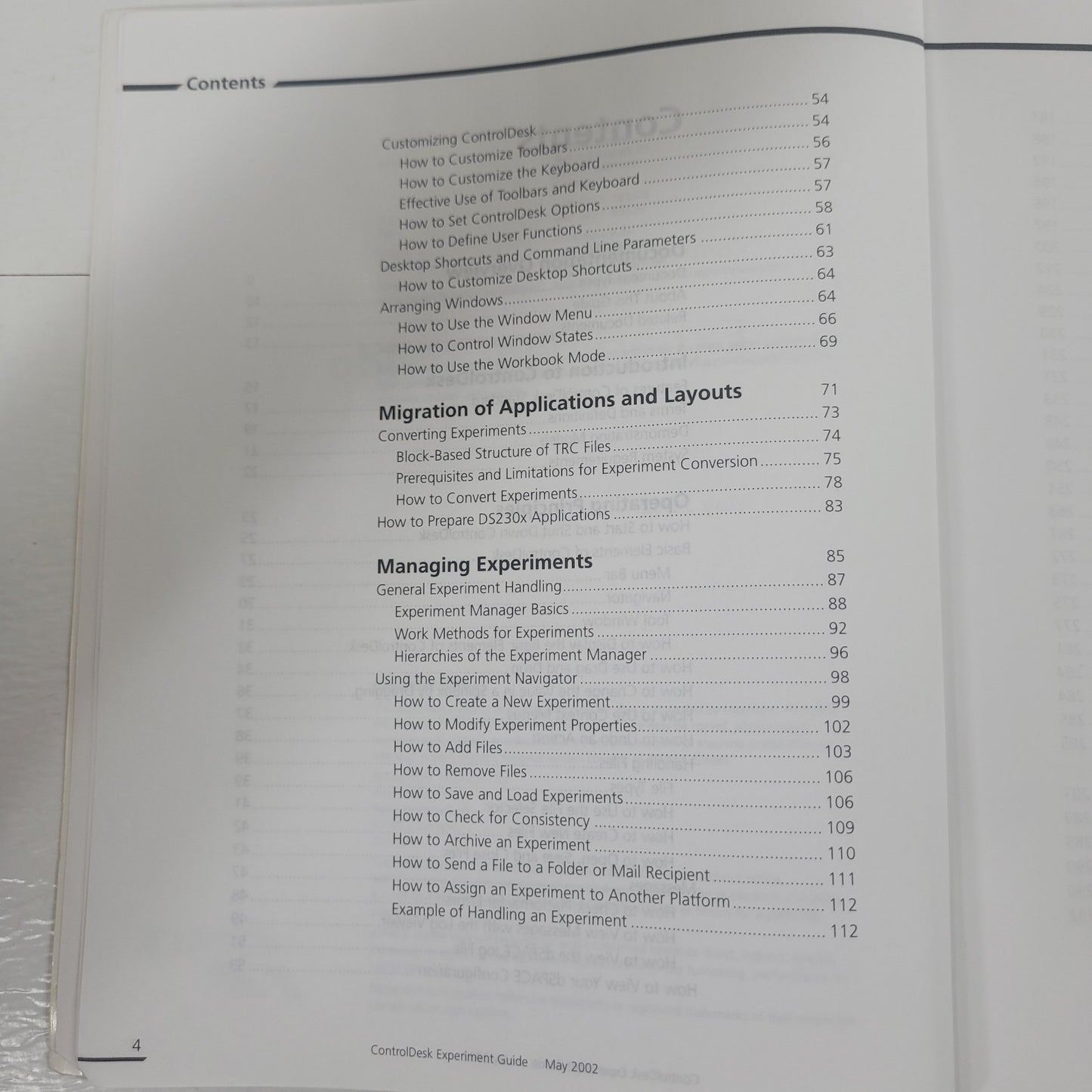 dSPACE ControlDesk Experiment Guide Release 3.4 Software User Manual May 2002