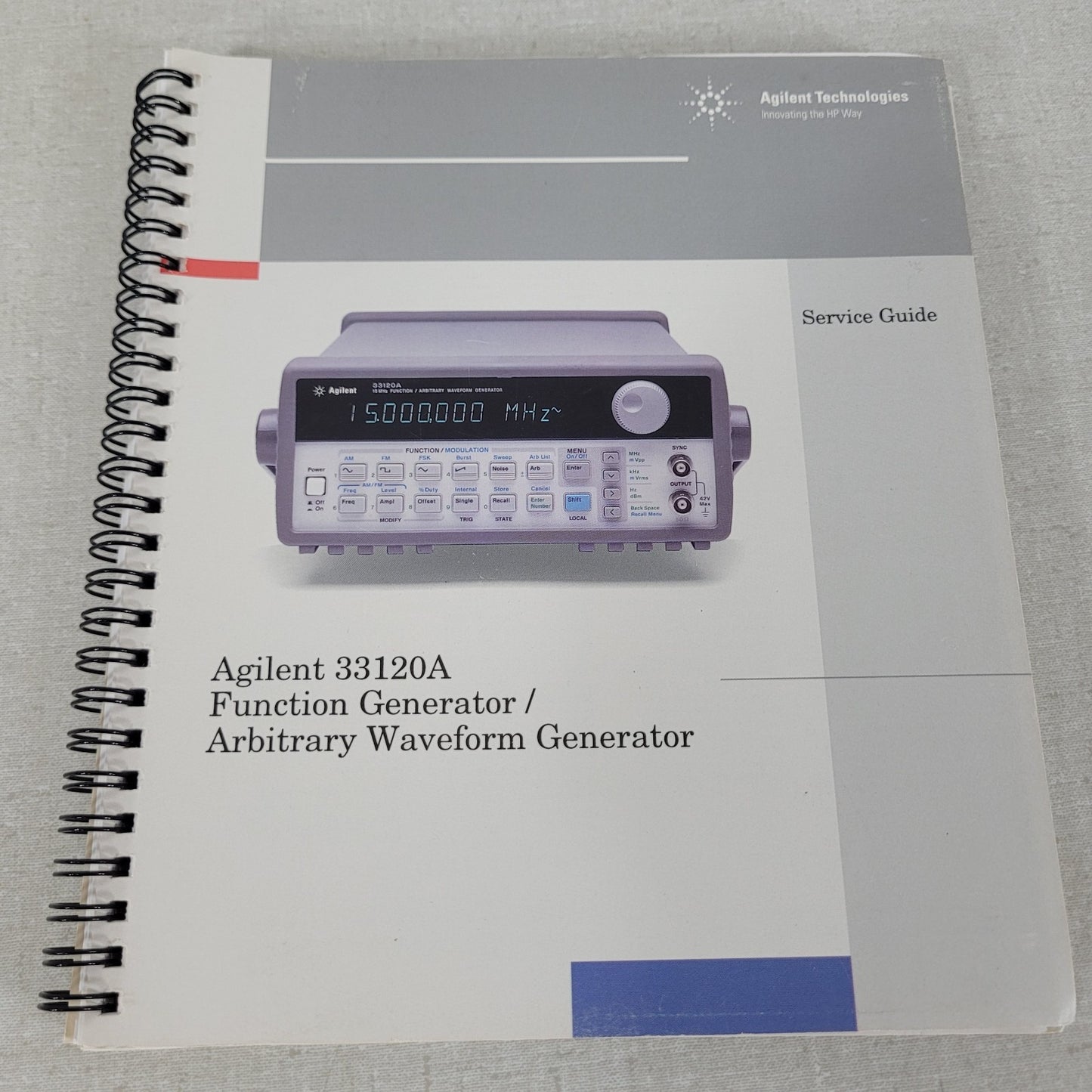 Agilent 33120A 15MHz Function Arbitrary Waveform Generator Service Guide Manual