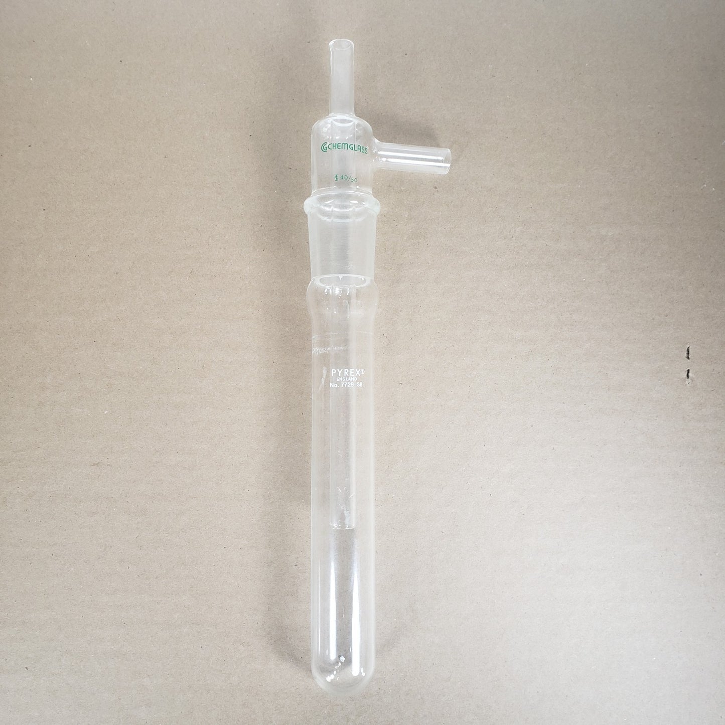 Pyrex/Chemglass 7729-38/CG-4514-08 Condenser Cold Finger Assembly 40/50 Joint