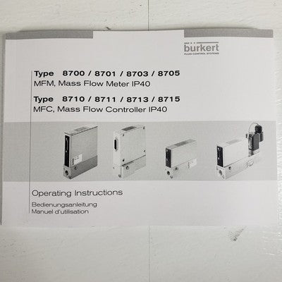 Burkert 9811153 Mass Flow Controller 8711 IP40 35-20 SLPM Eppendorf P0460-7680C5