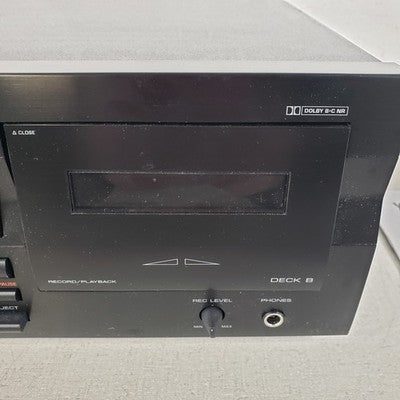 YAMAHA KXW321 Dual Cassette Deck Player Stereo with Owner's Manual 120V, 11W