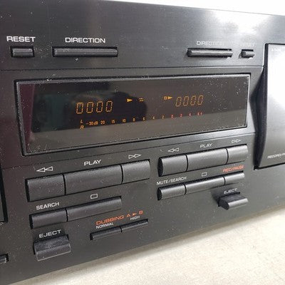 YAMAHA KXW321 Dual Cassette Deck Player Stereo with Owner's Manual 120V, 11W