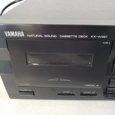 YAMAHA KXW321 Dual Cassette Deck Player Stereo with Owner's Manual 120V, 11W
