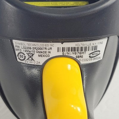 Symbol Technologies LS2208-SR20007R-UR USB Barcode Scanner w/ Stand Cable