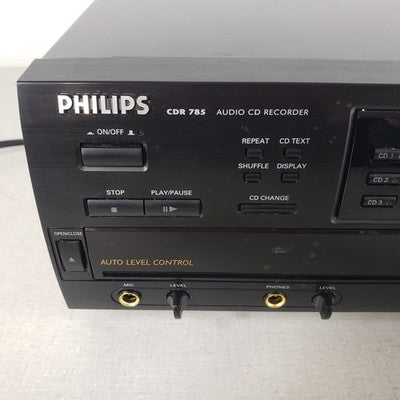 PHILLIPS CDR785/17 Multi Disc Changer and CD Recorder, Remote and Instructions