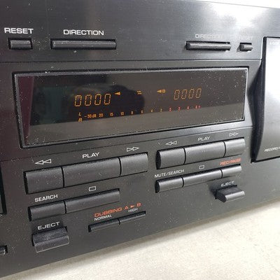 YAMAHA KXW321 Dual Cassette Deck Player Stereo with Owner's Manual 120V, 11W
