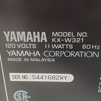 YAMAHA KXW321 Dual Cassette Deck Player Stereo with Owner's Manual 120V, 11W