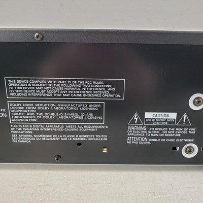 YAMAHA KXW321 Dual Cassette Deck Player Stereo with Owner's Manual 120V, 11W