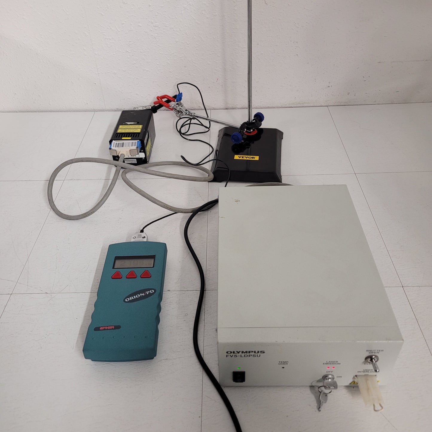 Olympus FV5-LD405 Confocal 405nm UV Blue Laser 25mW w/ FV5-LDPSU Power Supply