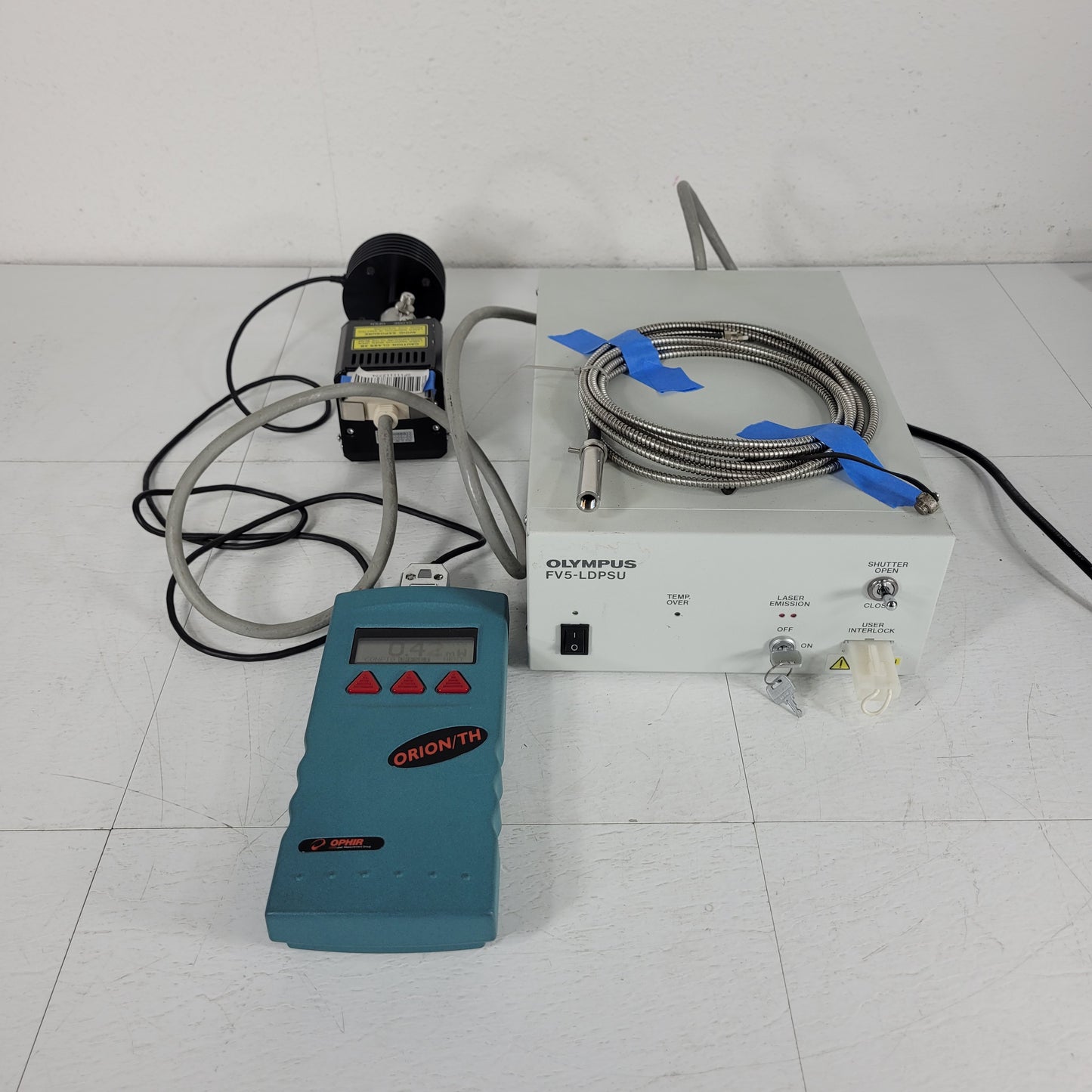 Olympus FV5-LD405 Confocal Laser 405nm UV Purple 25mW w/ FV5-LDPSU Power Source