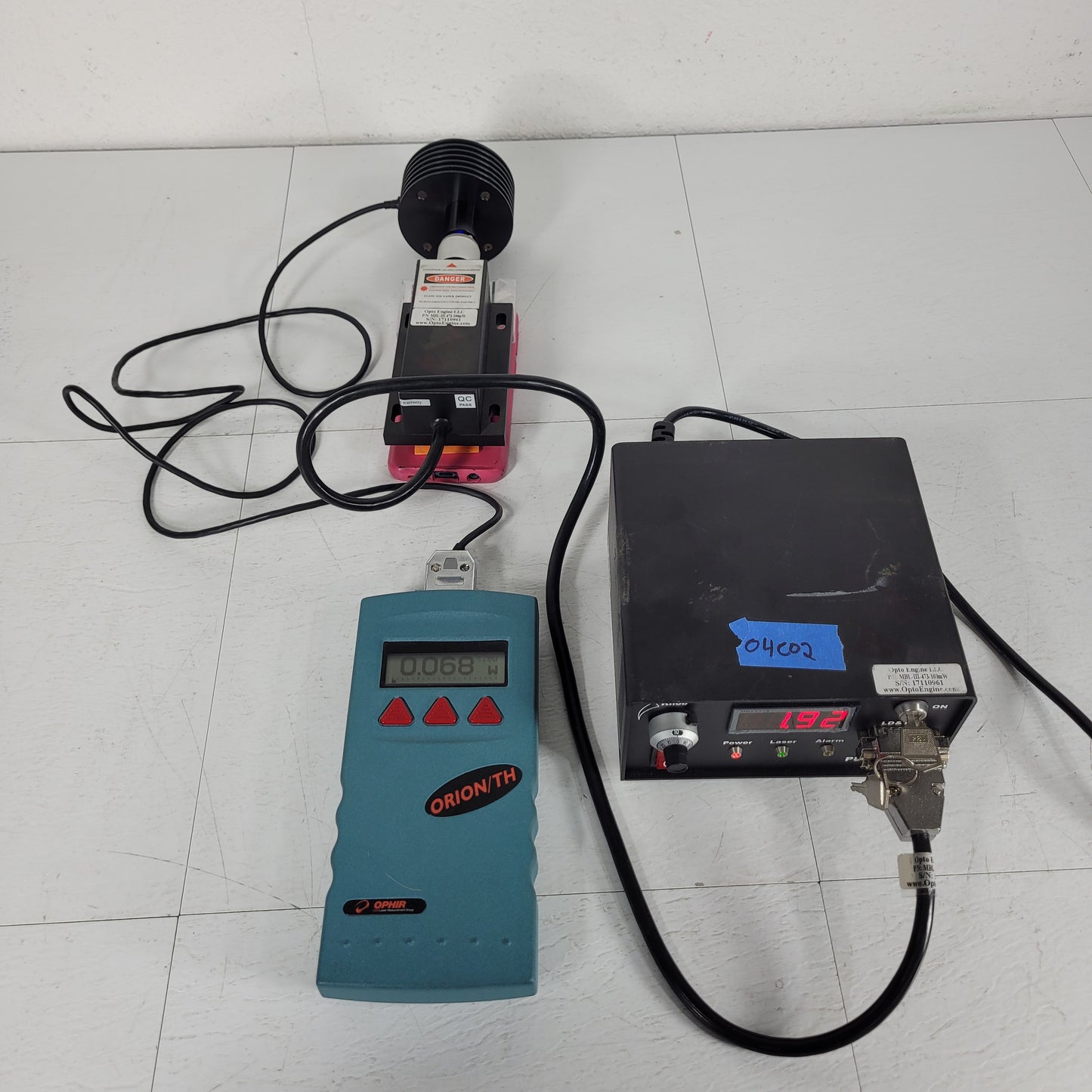 *Tested* Optoelectronic Tech LED Laser Power Supply with Head MBL-III-473-100mW