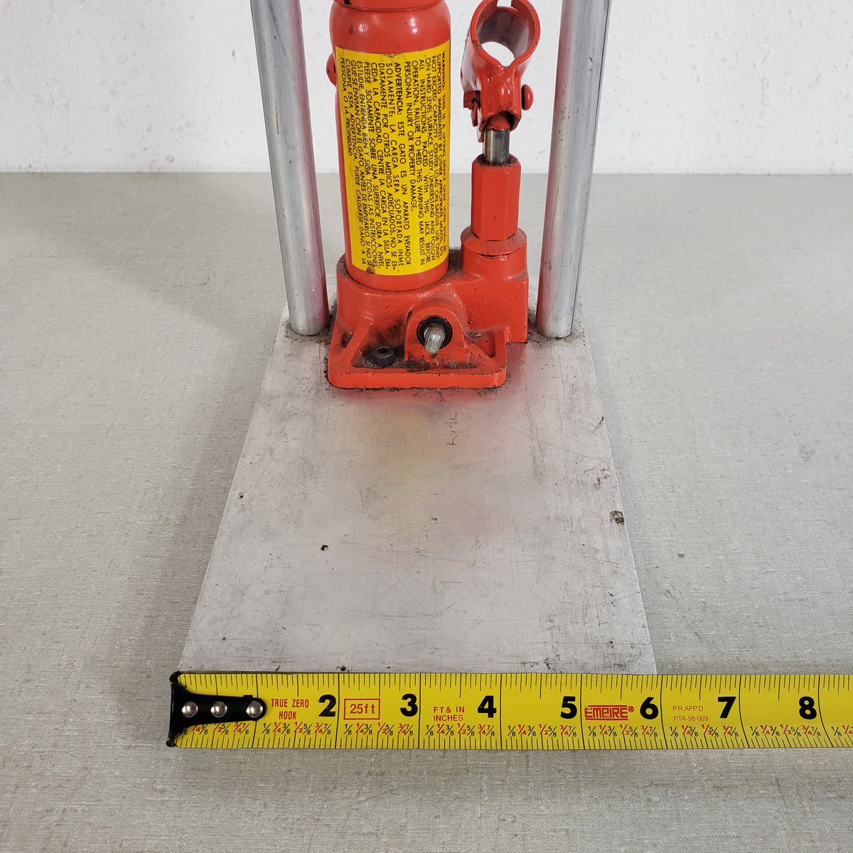 Hein-Werner Winner H68026 2-Ton Hydraulic Bottle Jack Press Test Stand