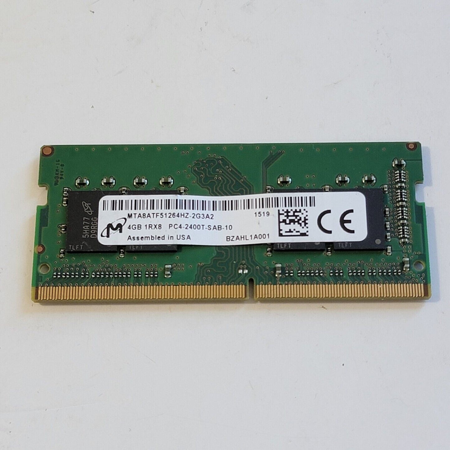 Micron Laptop RAM 4gb 1Rx8 DDR4 PC4-2400T SoDIMM Memory MTA8ATF51264HZ-2G3A2