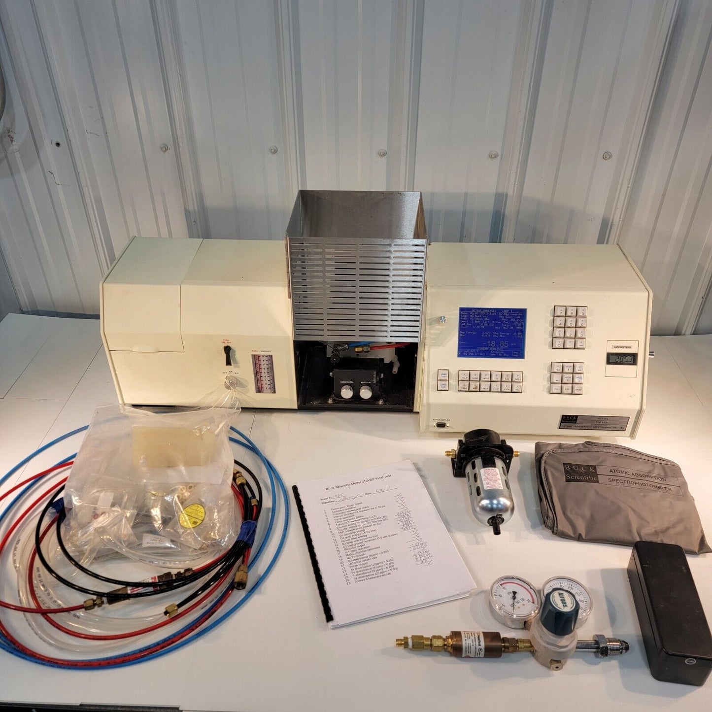 Buck 210 VGP Flame Atomic Absorption AA Spectrophotometer w/ Parts, Recent Cal