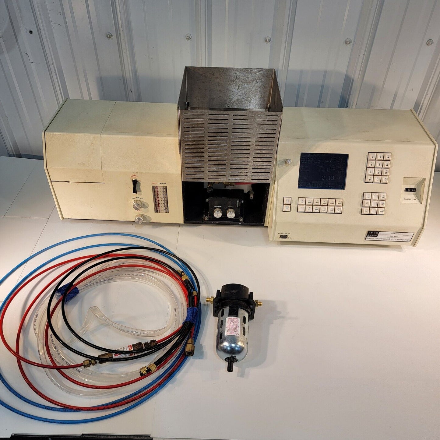 Buck 210 VGP Flame Atomic Absorption AA Spectrophotometer w/ Accessories + Pump