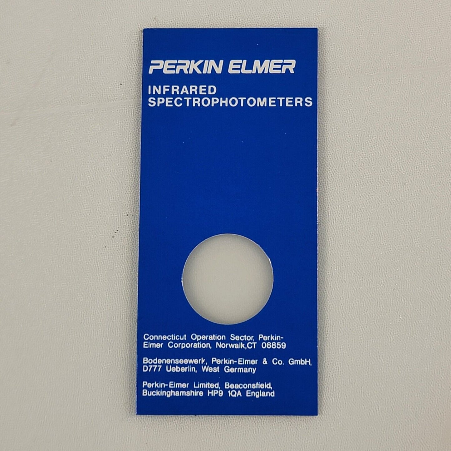 PerkinElmer Infrared Spectrophotometer Reference Calibration 0.038mm Polystyrene