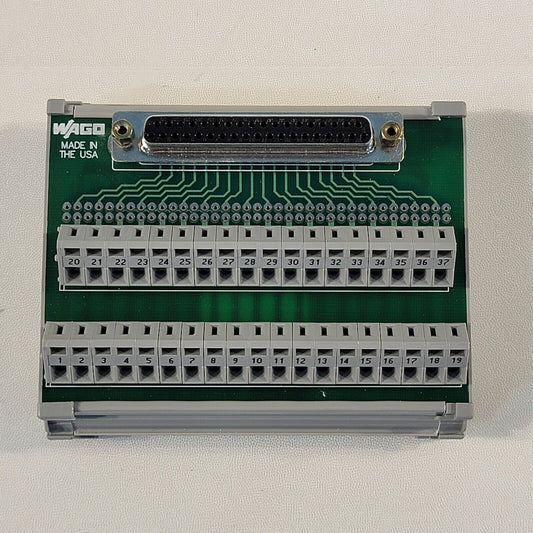 Wago 236 Industrial Rail Wire Breakout DB-37 D-sub 37 Pin DC-37