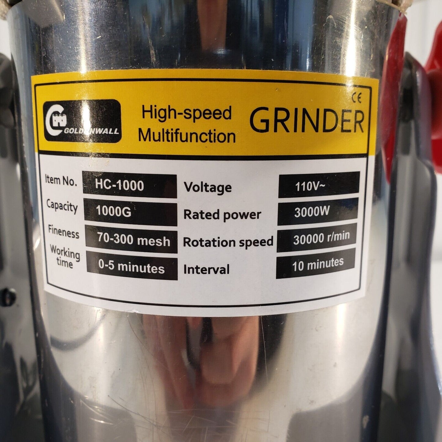 Cgoldenwall HC-1000 High Speed Multifunction Lab Grinder - Tested Works