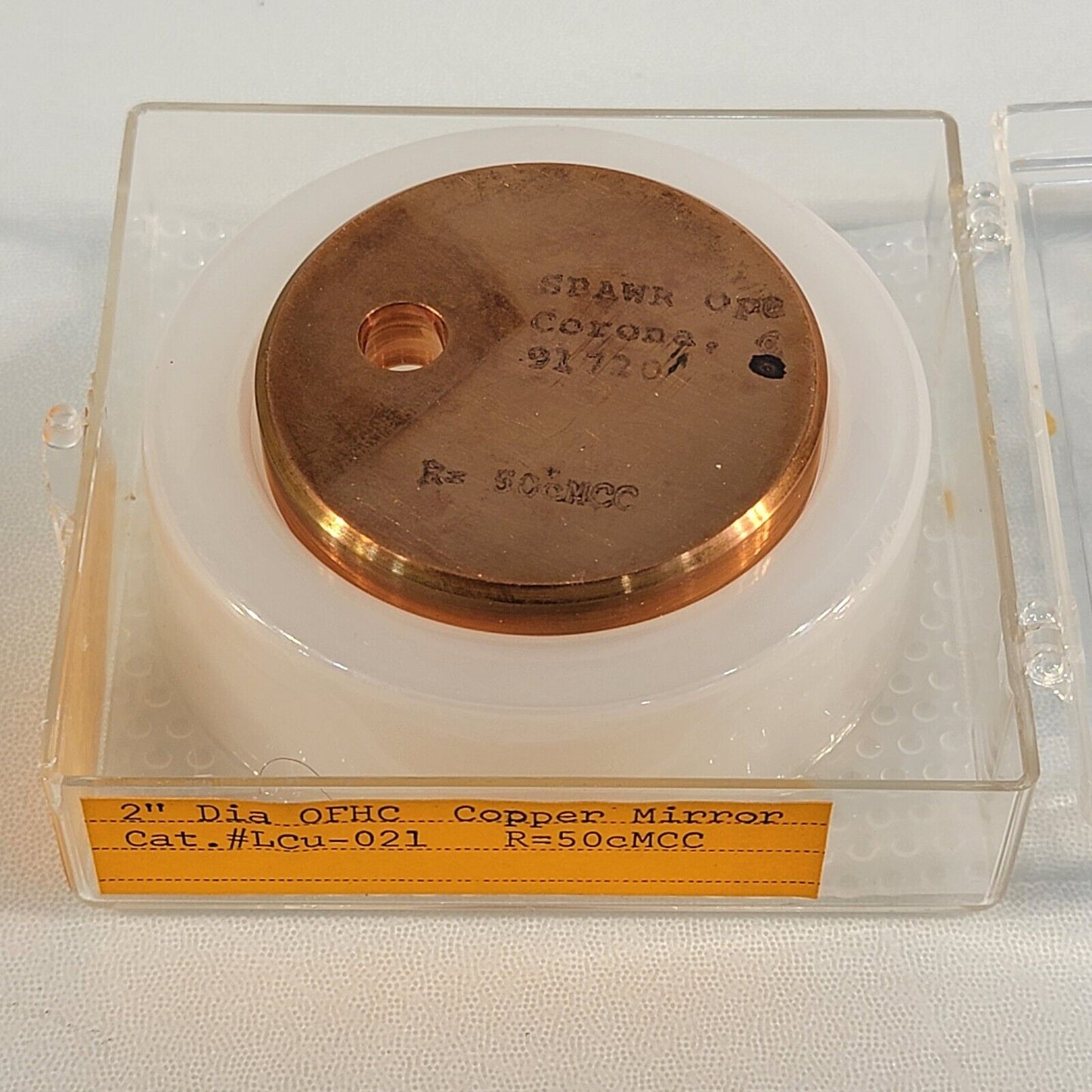 Spawr Optical LCu-021 OFHC Copper Mirror 2" Diameter 50cMCC Radius Corona 91720