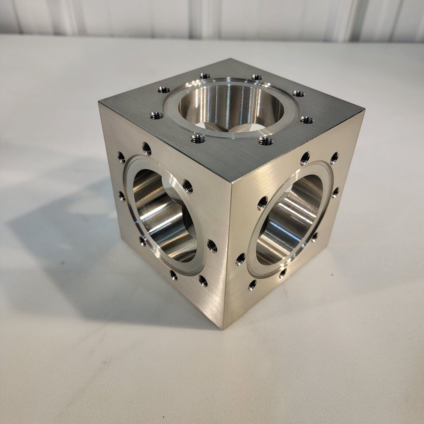 Conflat UHV 6-Way Cube 4.5" Flange Ultra High Vacuum Chamber 304SS DN63CF CF63