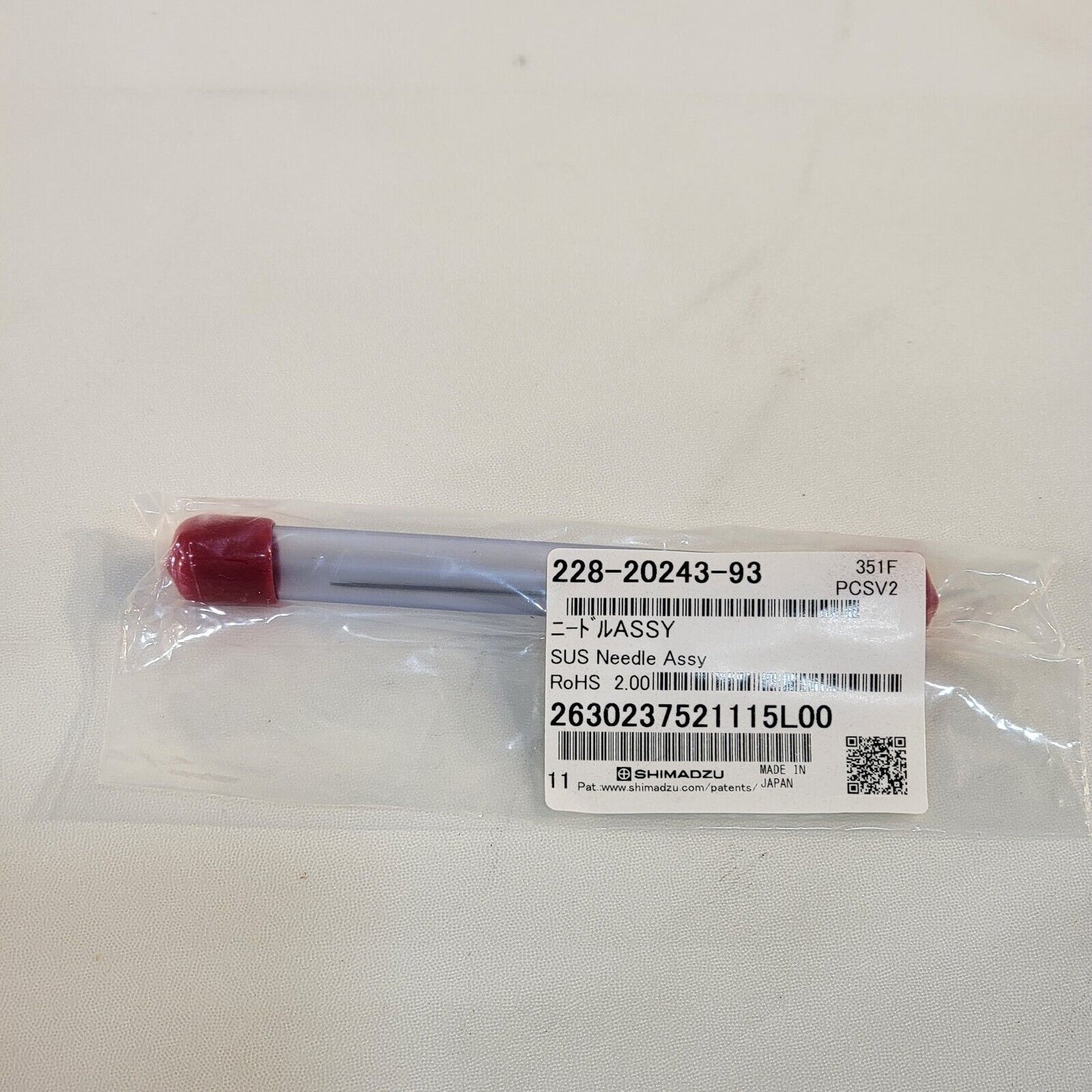 Shimadzu Needle 228-20243-93 Stainless Steel for SIL-6B, SIL-9A, and SIL-10A SUS