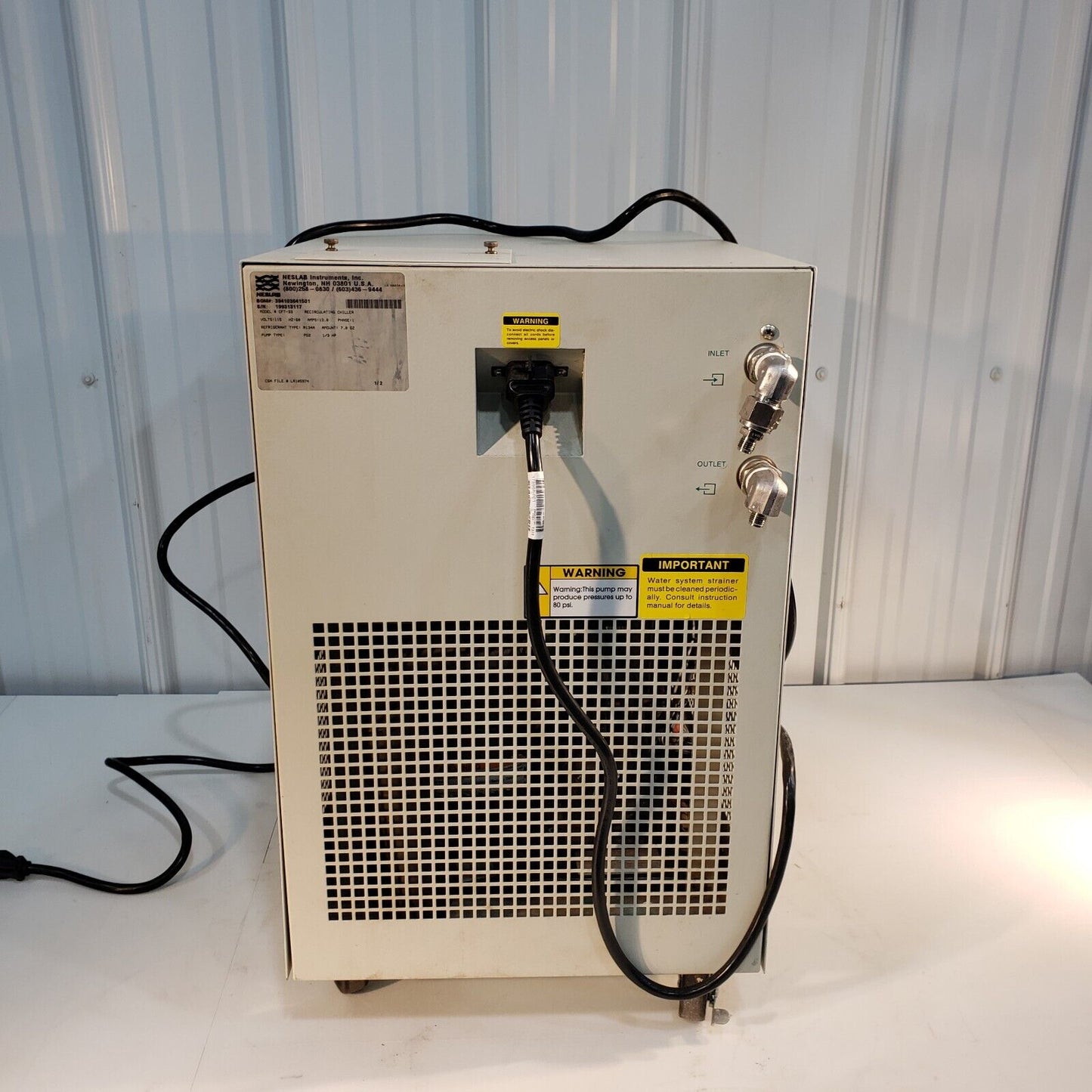 Neslab CFT-33 Refrigerated Recirculating Chiller - Tested Works - 115V 13 AMPS