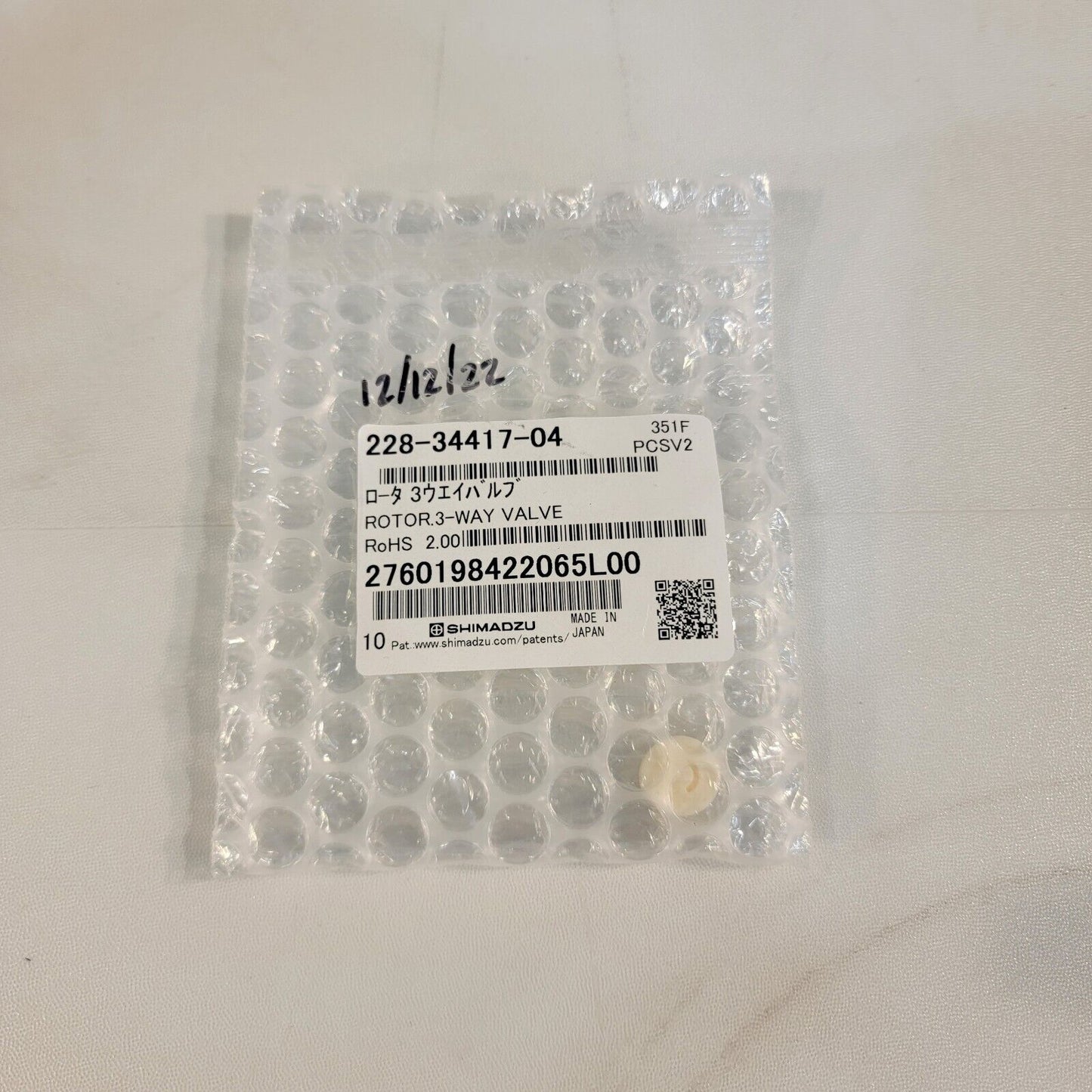 Shimadzu 228-34417-04 3-Way Valve Rotor For SIL-10A/AF/10Ai/AP