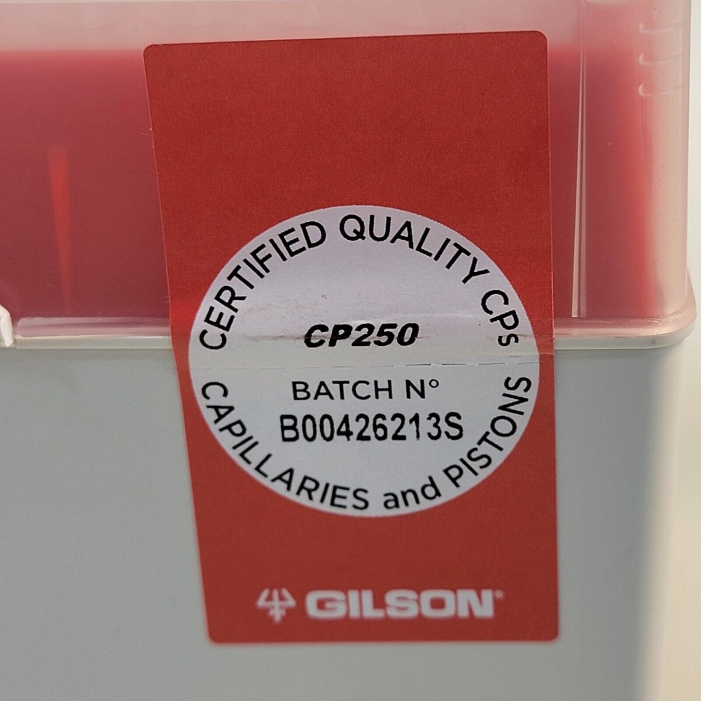 Gilson Capillary and Pistons CP250 96 Per Box 1 Rack