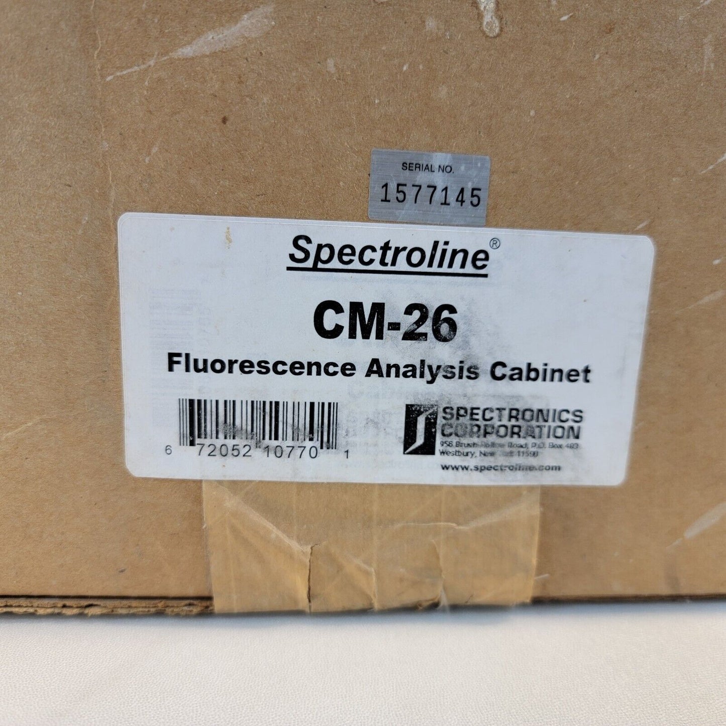 Spectroline CM-26 Fluorescence Analysis Cabinet w ENF-260C UV Lamp and CM-10 Box