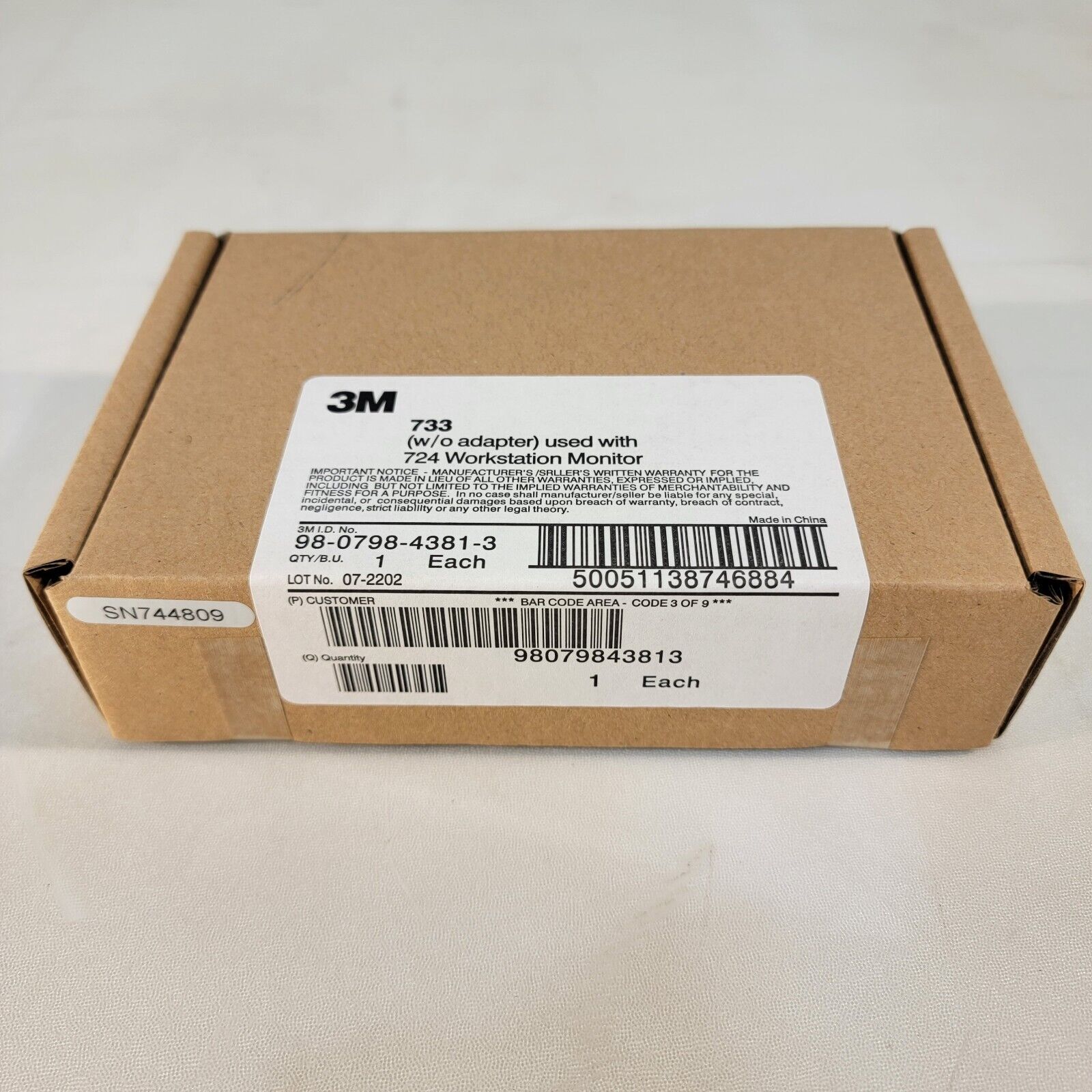 3M 733 Remote ESD Input Jack Kit for 724 Workstation Monitor w/o Adapt ...