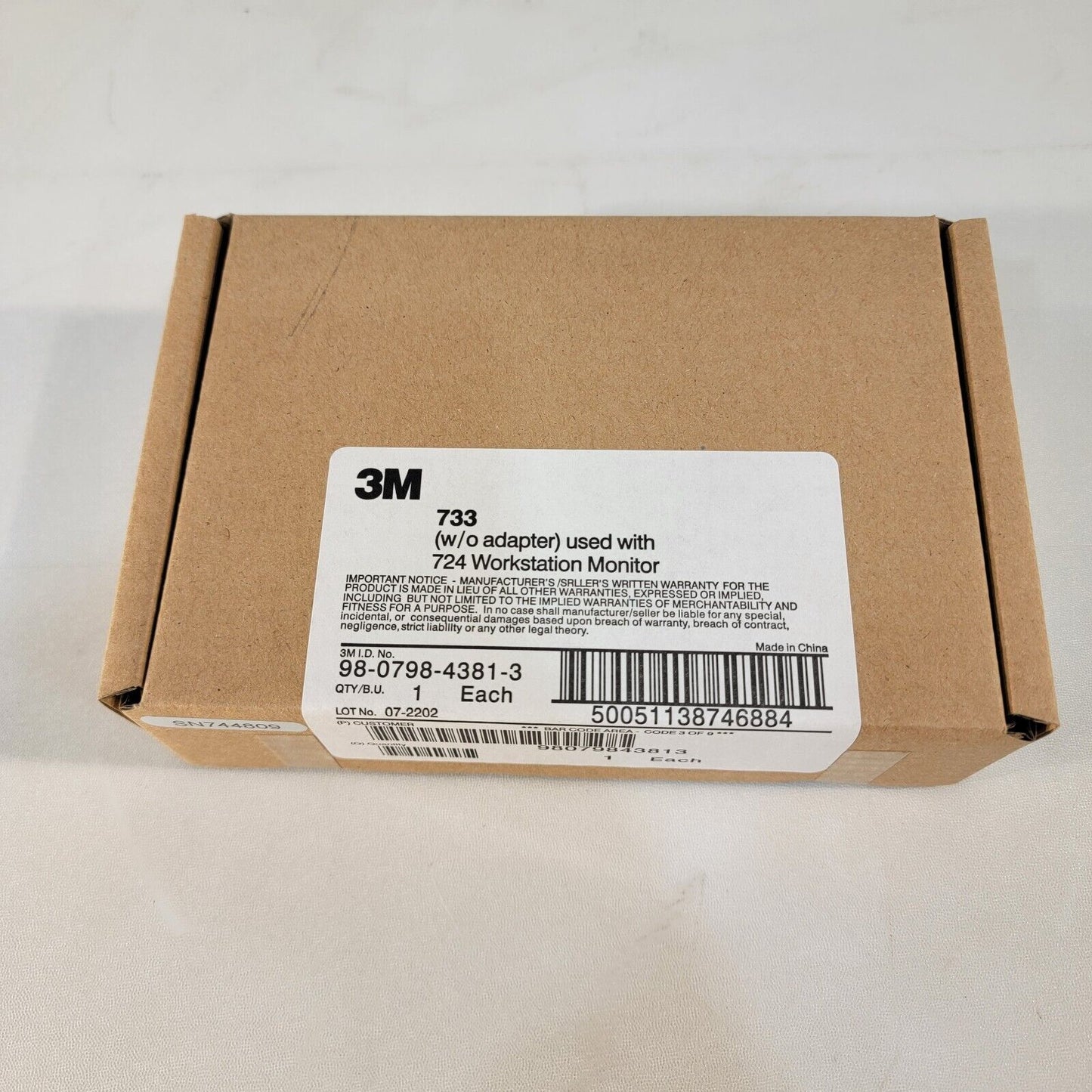 3M 733 Remote ESD Input Jack Kit for 724 Workstation Monitor w/o Adapt ...