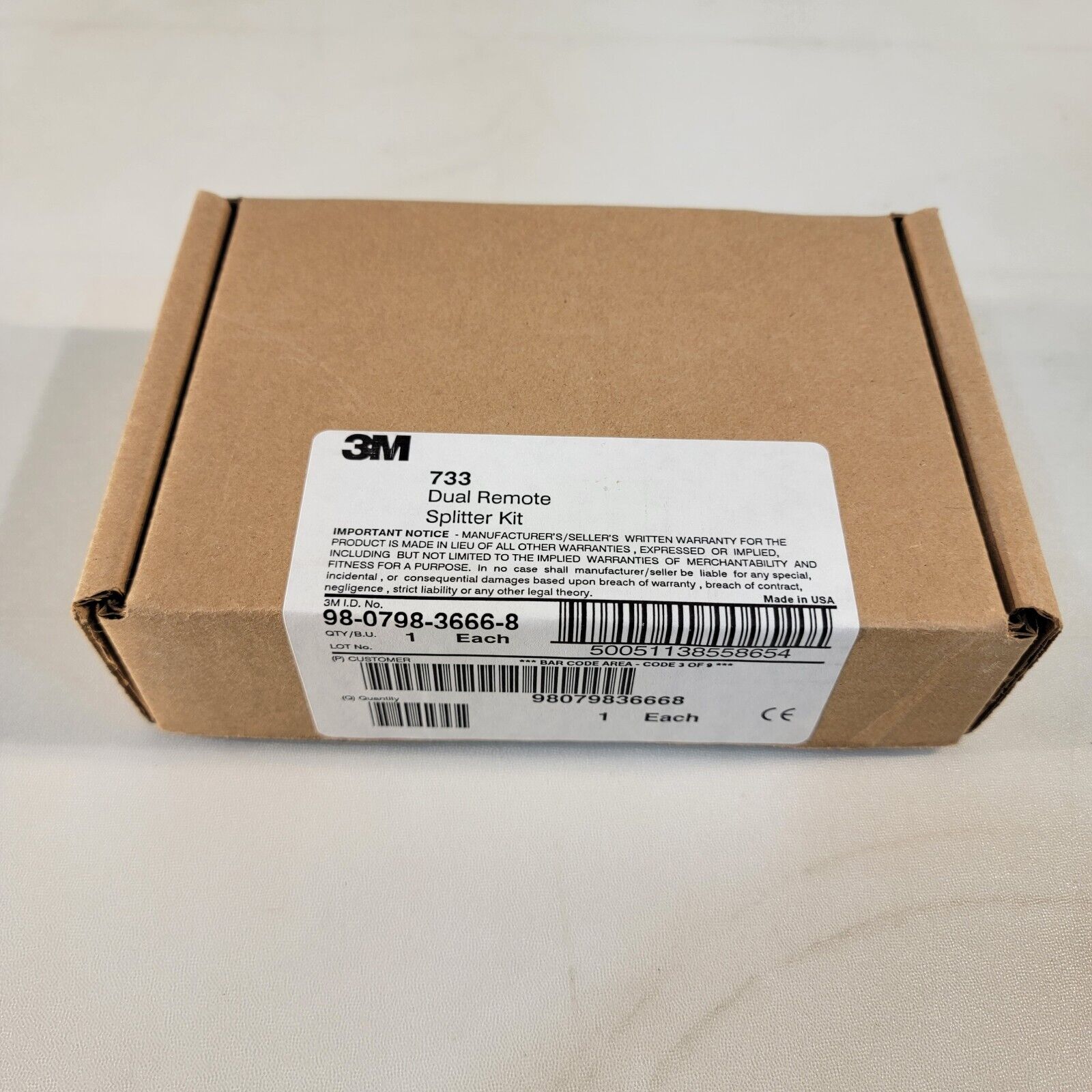 3M 733 Dual Remote Splitter ESD Input Jack Kit for 724 Workstation Mon ...