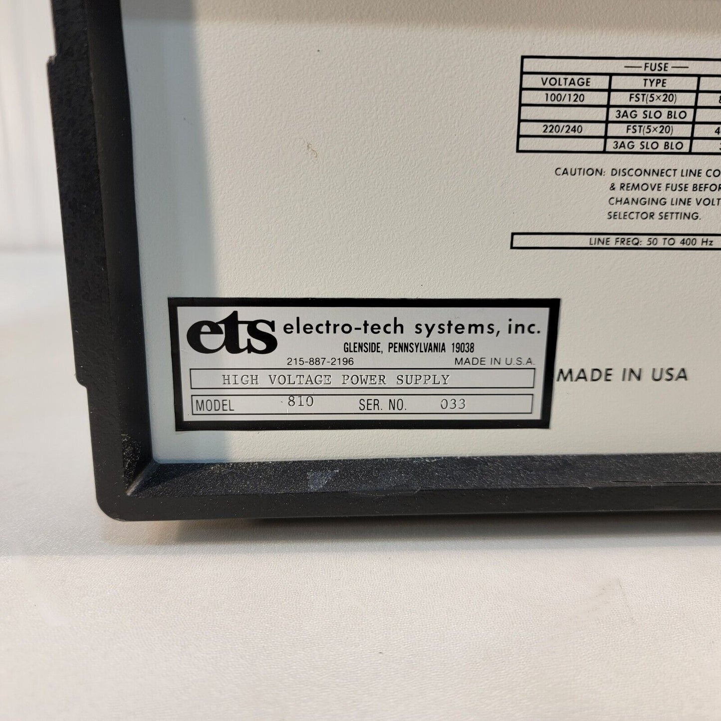 ETS 810 ESD High Voltage Power Supply ±10 kV HVPS Adjustable Output