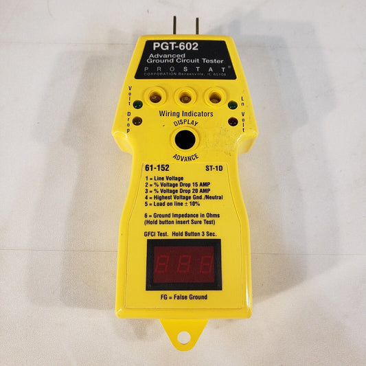 Prostat PGT-602 120V 6W 20A Advanced Ground Circuit Tester