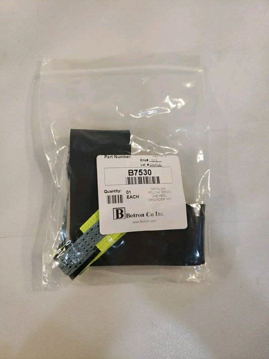 Botron B7530 Dayglow Yellow Ergo-one Heel Grounder With 1 Meg Res ESD Safety
