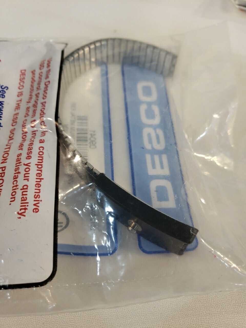 Desco 09041 Wristband Grounded Premium Metal Adjustable 4MM ESD Electrostatic