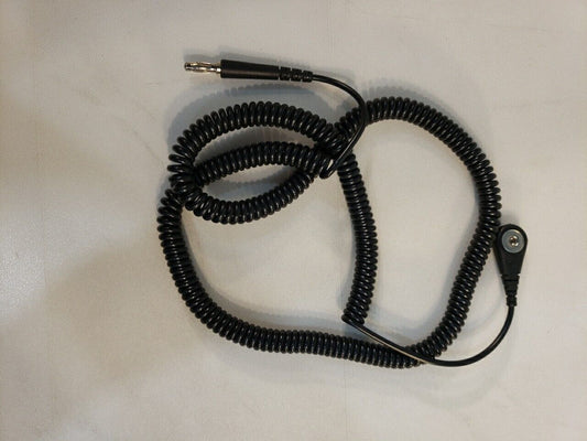 Desco 09680 Grounding Cord Coiled Black 12ft 4 MM ESD Electrostatic Safety