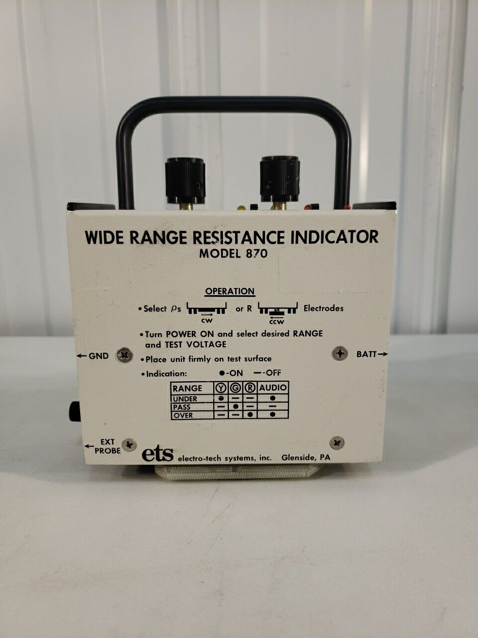 ETS Electro Tech Systems 870A Wide Range Resistance Indicator