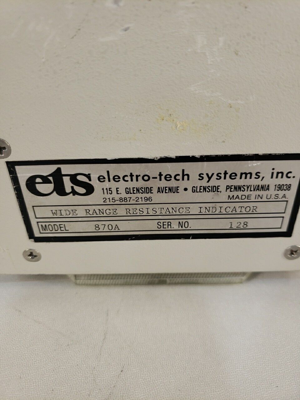 ETS Electro Tech Systems 870A Wide Range Resistance Indicator