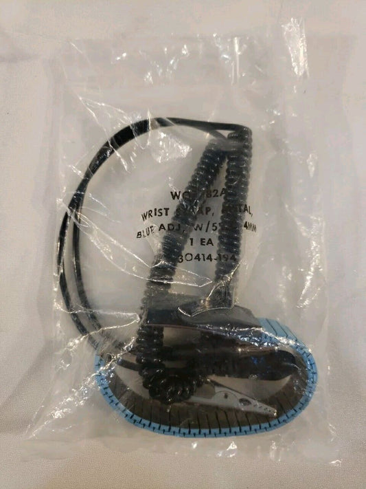 Desco WO7782A Wrist Strap Metal With 5' CC 4mm Alligator Clip End ESD