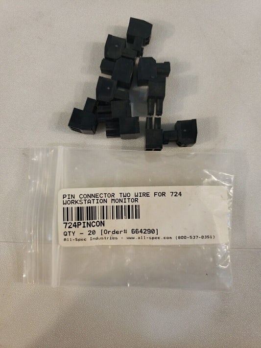 All-Spec Industries Pin Connector Two Wire For 724 Workstafion Monitor 11 Count