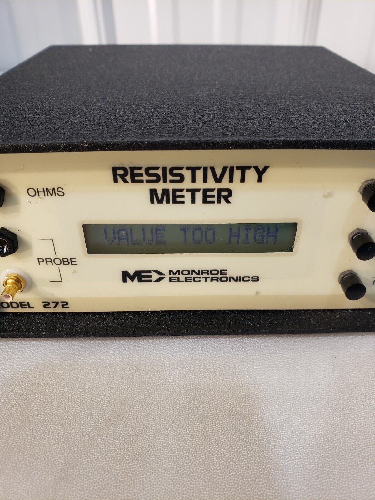272 Meter Example Monroe Electronics 272 Resistivity Meter ESD Electrostatic Safety – Lab ...