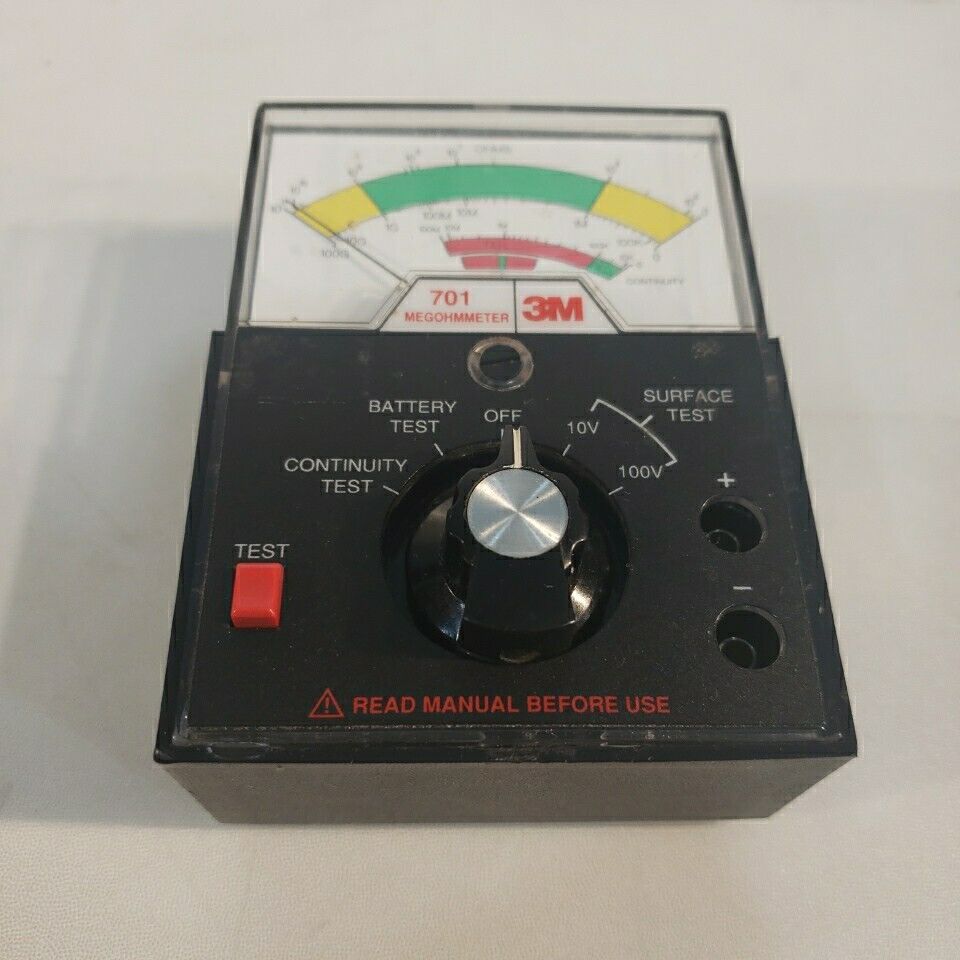 3M 701 Megohmmeter Ohms Gauge Electrostatic Discharge Safety Grounding