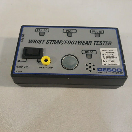 Desco 19250 Combo Tester Wrist Strap Footwear Electrostatic Discharge ESD Safety