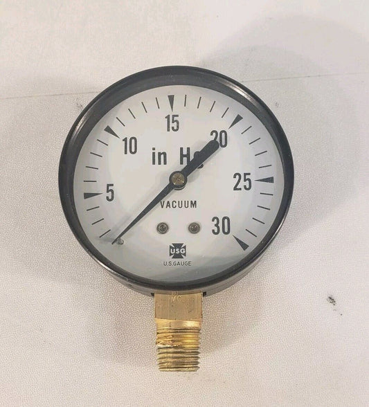 USG U.S. Gauge C-84 Vacuum Gauge -30 in Hg